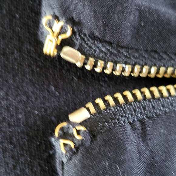 Kate Spade golden zippered black dress size 2 - Picture 6 of 7